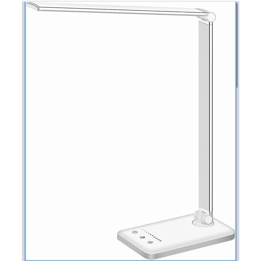 White Crown LED Desk Lamp With USB Adjustable Eye Protection 5V 6W